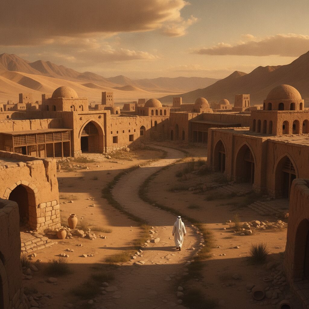 walking-through-the-site-feeling-arab-traditional-architecture-and-breath-of-life